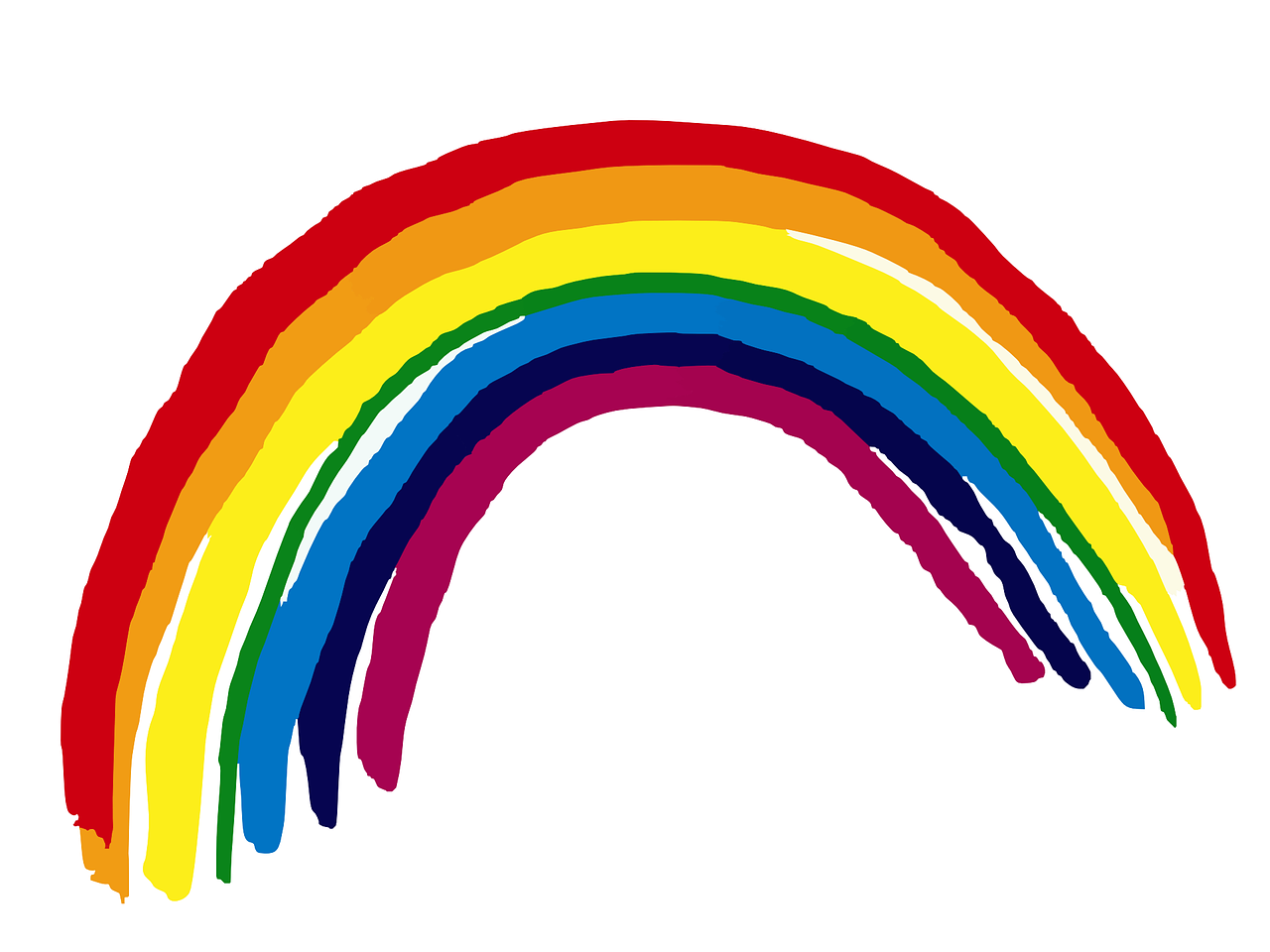 Painted rainbow image.