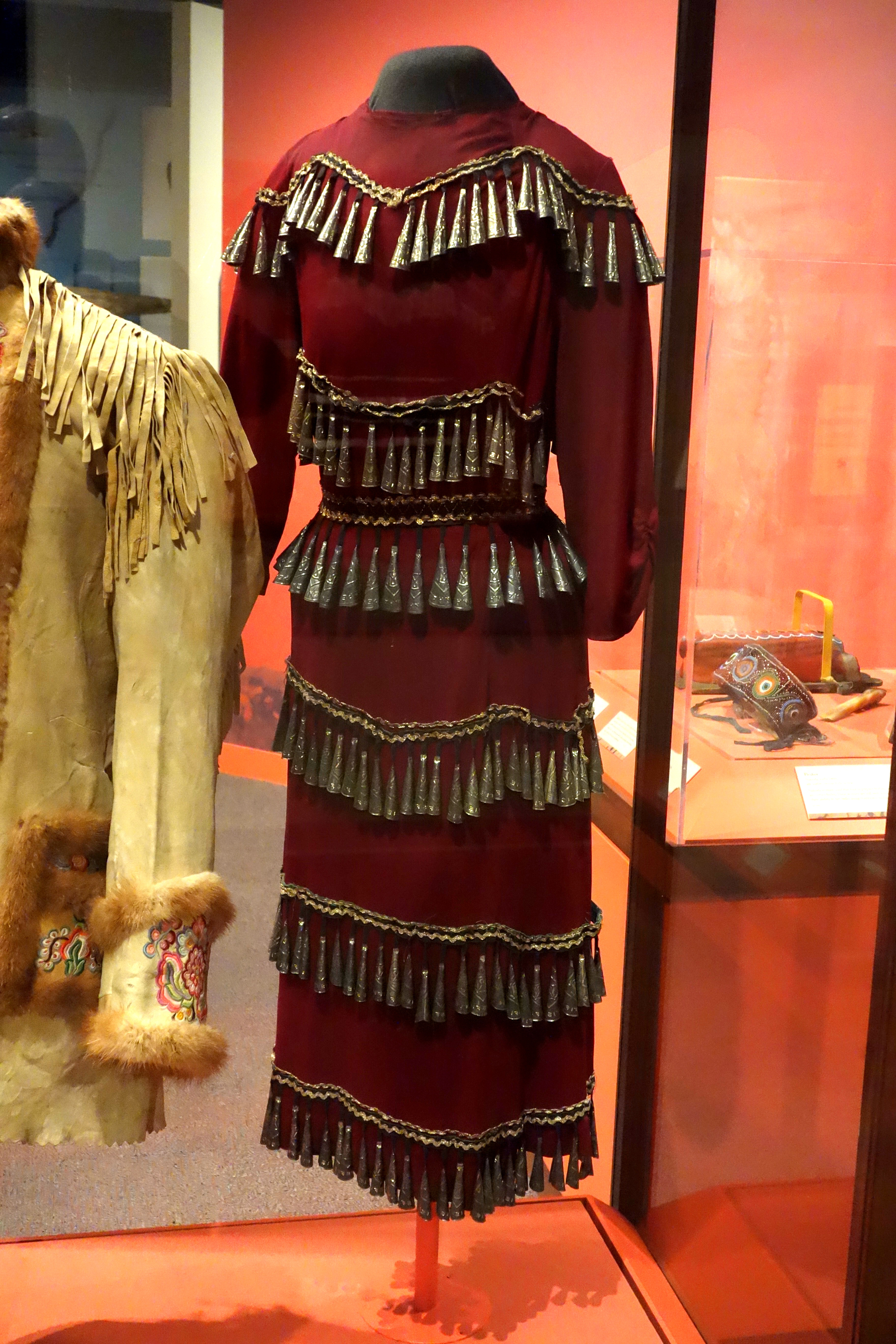A jingle dress from the Day Star First Nation, Saskatchewan - circa 1950.