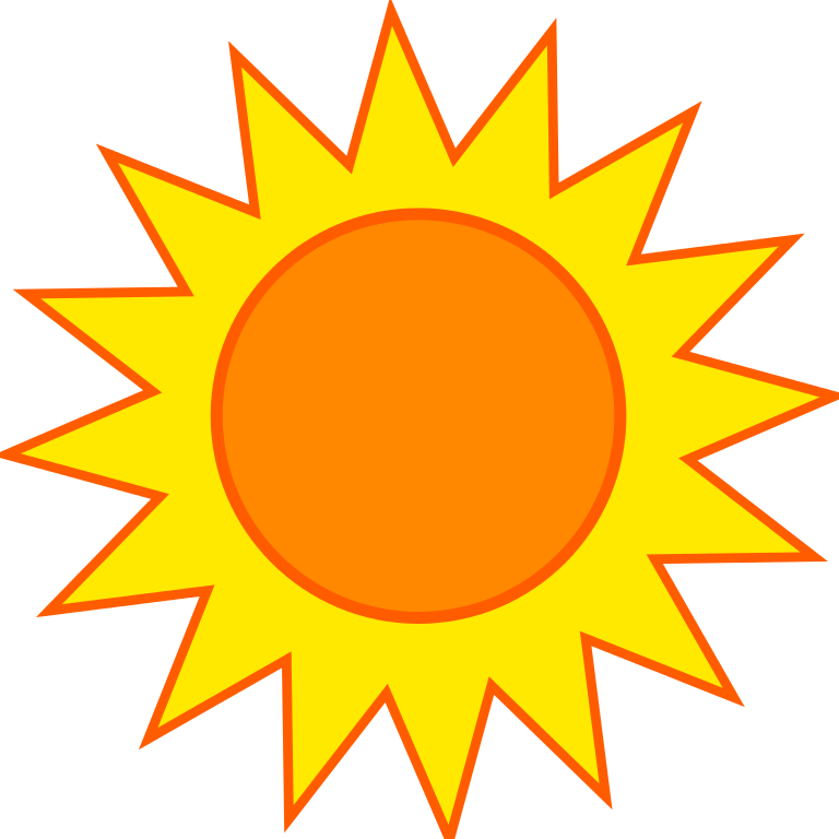 A clipart image of the sun.