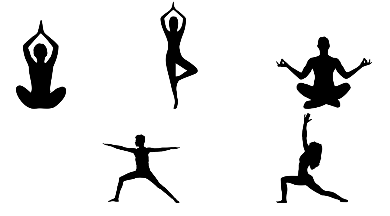 Five yoga poses