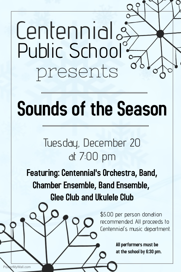 Holiday Concert – Tuesday, December 20, 7:00 p.m. (Centennial Public ...