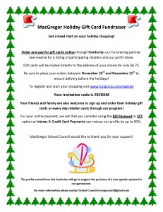 MacGregor Holiday Gift Card Fundraiser