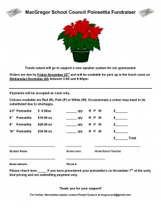 MacGregor  Poinsettia Order Form