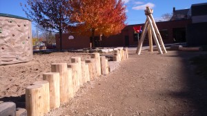 teepee and stepping logs